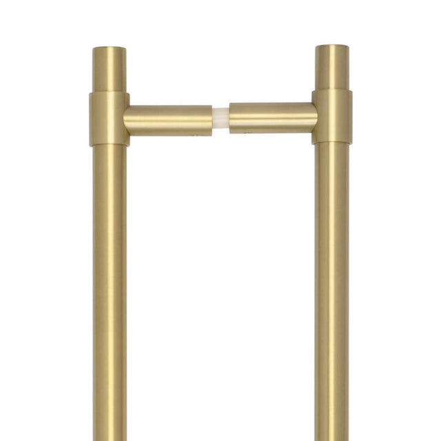 CRES Door Furniture Satin Brass / Pull Handles (Back to Back) CRES - 425mm Back to Back Satin Brass T-Bar Pull Handle