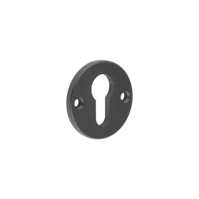 CRES Door Furniture Black / Euro Profile Escutcheons CRES - Black Euro Escutcheon Face Fixed