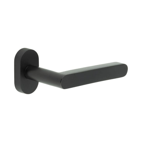 CRES Door Furniture Black / Multi Point Handles on Rose CRES - CR-101 Black Multi Point Oval Rose Door Handle