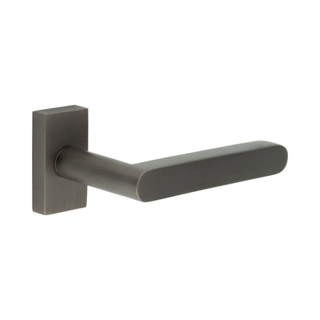CRES Door Furniture Dark Bronze / Multi Point Handles on Rose CRES - CR-101 Dark Bronze Multi Point Rectangular Rose Door Handle
