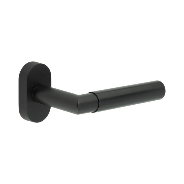 CRES Door Furniture Black / Multi Point Handles on Rose CRES - CR-102 Black Multi Point Oval Rose Door Handle