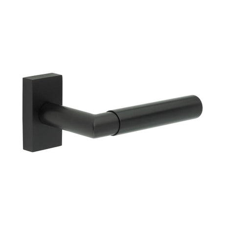 CRES Door Furniture Black / Multi Point Handles on Rose CRES - CR-102 Black Multi Point Rectangular Rose Door Handle