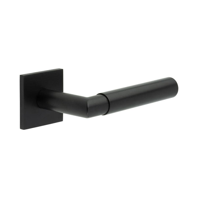 CRES Door Furniture Black / Square Rose / Sprung Rose CRES - CR-102 Black Sprung Square Rose Door Handle