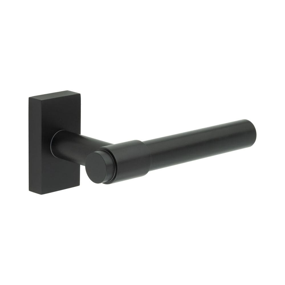 CRES Door Furniture Black / Multi Point Handles on Rose CRES - CR-103 Black Multi Point Rectangular Rose Door Handle