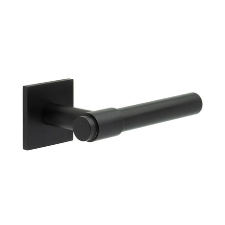 CRES Door Furniture Black / Square Rose / Unsprung Rose CRES - CR-103 Black Unsprung Square Rose Door Handle