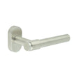 CRES Door Furniture Satin Stainless Steel / Multi Point Handles on Rose CRES - CR-103 Satin Stainless Steel Multi Point Oval Rose Door Handle