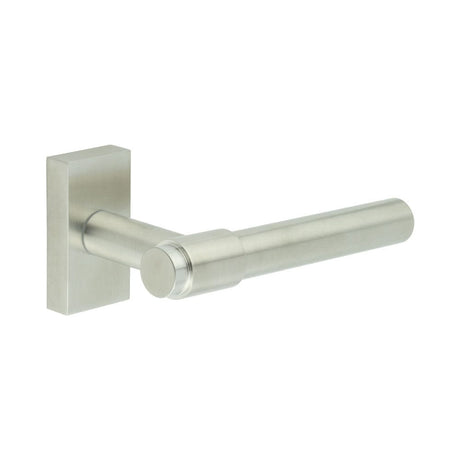 CRES Door Furniture Satin Stainless Steel / Multi Point Handles on Rose CRES - CR-103 Satin Stainless Steel Multi Point Rectangular Rose Door Handle