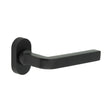 CRES Door Furniture Black / Multi Point Handles on Rose CRES - CR-104 Black Multi Point Oval Rose Door Handle