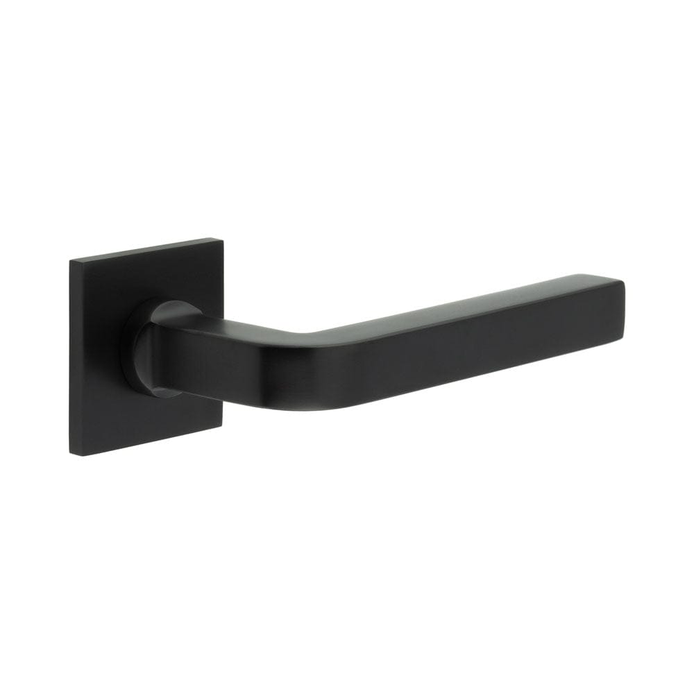 CRES Door Furniture Black / Square Rose / Unsprung Rose CRES - CR-104 Black Unsprung Square Rose Door Handle