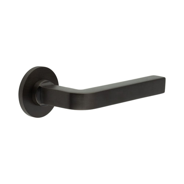 CRES Door Furniture Dark Bronze / Round Rose / Sprung Rose CRES - CR-104 Dark Bronze Sprung Round Rose Door Handle