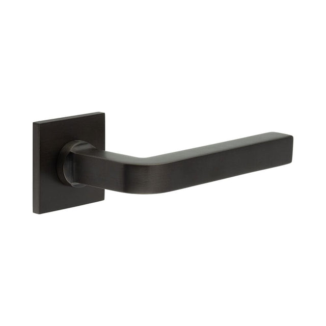 CRES Door Furniture Dark Bronze / Square Rose / Unsprung Rose CRES - CR-104 Dark Bronze Unsprung Square Rose Door Handle