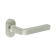 CRES Door Furniture Satin Stainless Steel / Multi Point Handles on Rose CRES - CR-104 Satin Stainless Steel Multi Point Oval Rose Door Handle