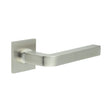 CRES Door Furniture Satin Stainless Steel / Square Rose / Unsprung Rose CRES - CR-104 Satin Stainless Steel Unsprung Square Rose Door Handle