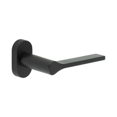 CRES Door Furniture Black / Multi Point Handles on Rose CRES - CR-105 Black Multi Point Oval Rose Door Handle