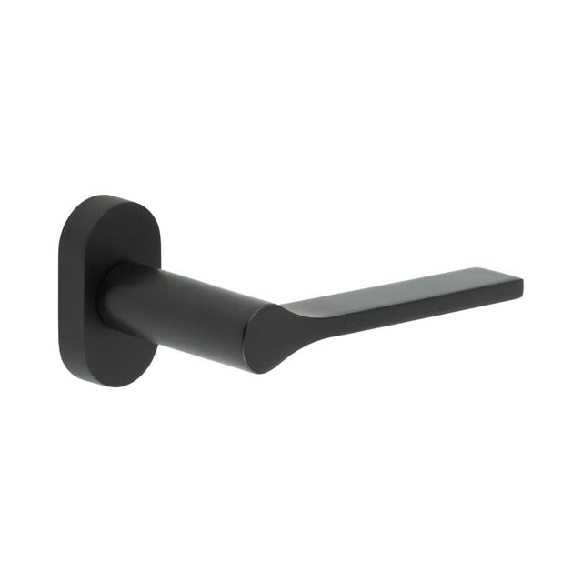 CRES Door Furniture Black / Multi Point Handles on Rose CRES - CR-105 Black Multi Point Oval Rose Door Handle