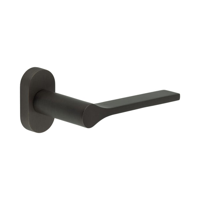 CRES Door Furniture Dark Bronze / Multi Point Handles on Rose CRES - CR-105 Dark Bronze Multi Point Oval Rose Door Handle
