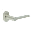 CRES Door Furniture Satin Stainless Steel / Multi Point Handles on Rose CRES - CR-105 Satin Stainless Steel Multi Point Oval Rose Door Handle