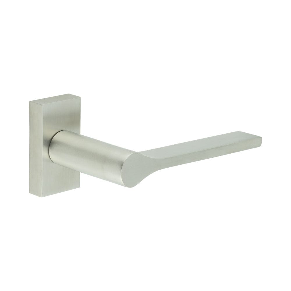 CRES Door Furniture Satin Stainless Steel / Multi Point Handles on Rose CRES - CR-105 Satin Stainless Steel Multi Point Rectangular Rose Door Handle