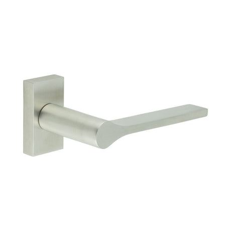 CRES Door Furniture Satin Stainless Steel / Multi Point Handles on Rose CRES - CR-105 Satin Stainless Steel Multi Point Rectangular Rose Door Handle