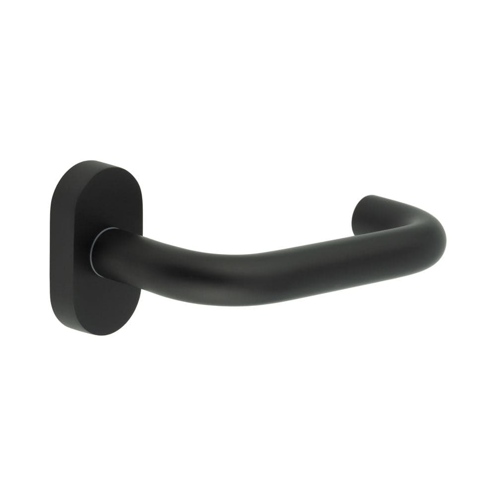 CRES Door Furniture Black / Multi Point Handles on Rose CRES - CR-106 Black Multi Point Oval Rose Door Handle