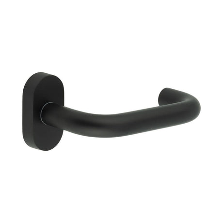 CRES Door Furniture Black / Multi Point Handles on Rose CRES - CR-106 Black Multi Point Oval Rose Door Handle