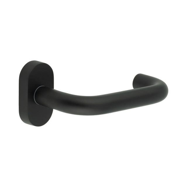 CRES Door Furniture Black / Multi Point Handles on Rose CRES - CR-106 Black Multi Point Oval Rose Door Handle