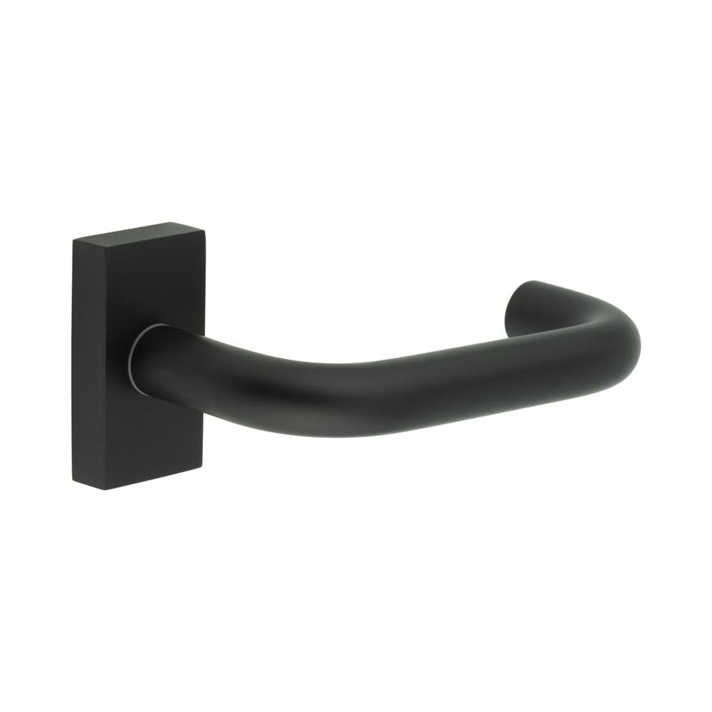 CRES Door Furniture Black / Multi Point Handles on Rose CRES - CR-106 Black Multi Point Rectangular Rose Door Handle