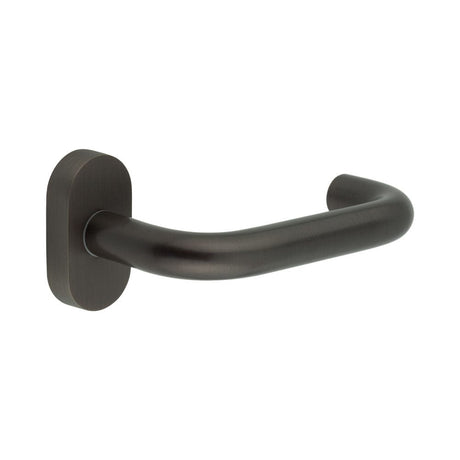 CRES Door Furniture Dark Bronze / Multi Point Handles on Rose CRES - CR-106 Dark Bronze Multi Point Oval Rose Door Handle