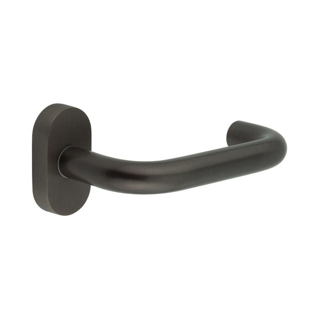 CRES Door Furniture Dark Bronze / Multi Point Handles on Rose CRES - CR-106 Dark Bronze Multi Point Oval Rose Door Handle
