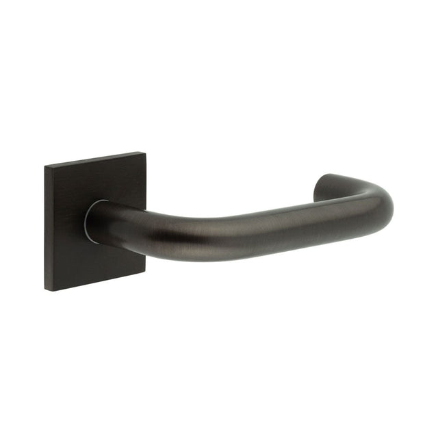 CRES Door Furniture Dark Bronze / Square Rose / Sprung Rose CRES - CR-106 Dark Bronze Sprung Square Rose Door Handle