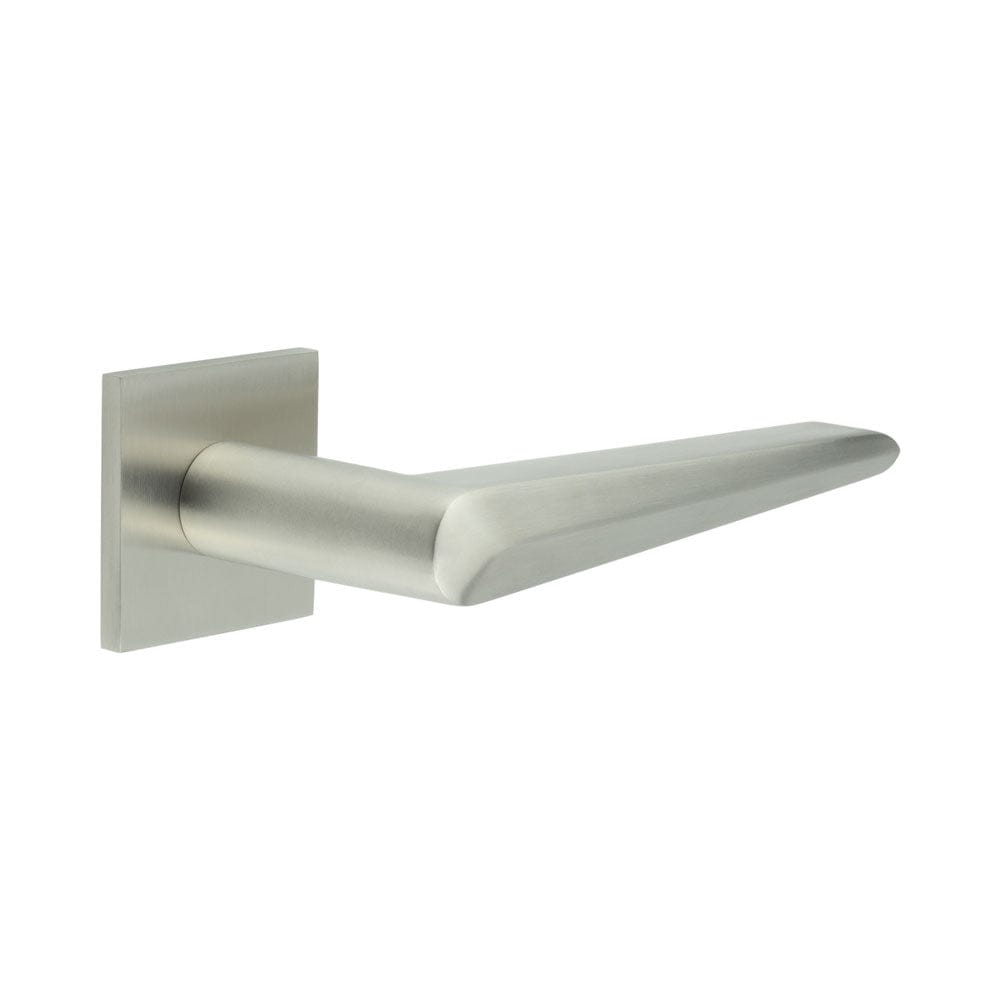 CRES Door Furniture Satin Stainless Steel / Square Rose / Fixed Dead Rose CRES - CR-107 Satin Stainless Steel Fixed Dead Square Rose Door Handle