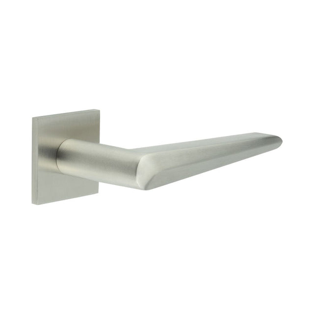 CRES Door Furniture Satin Stainless Steel / Square Rose / Unsprung Rose CRES - CR-107 Satin Stainless Steel Unsprung Square Rose Door Handle