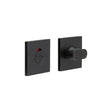CRES Door Furniture Black / Yes CRES - CR-801 Black Thumb Turn & Lock Square Rose w/ Indicator