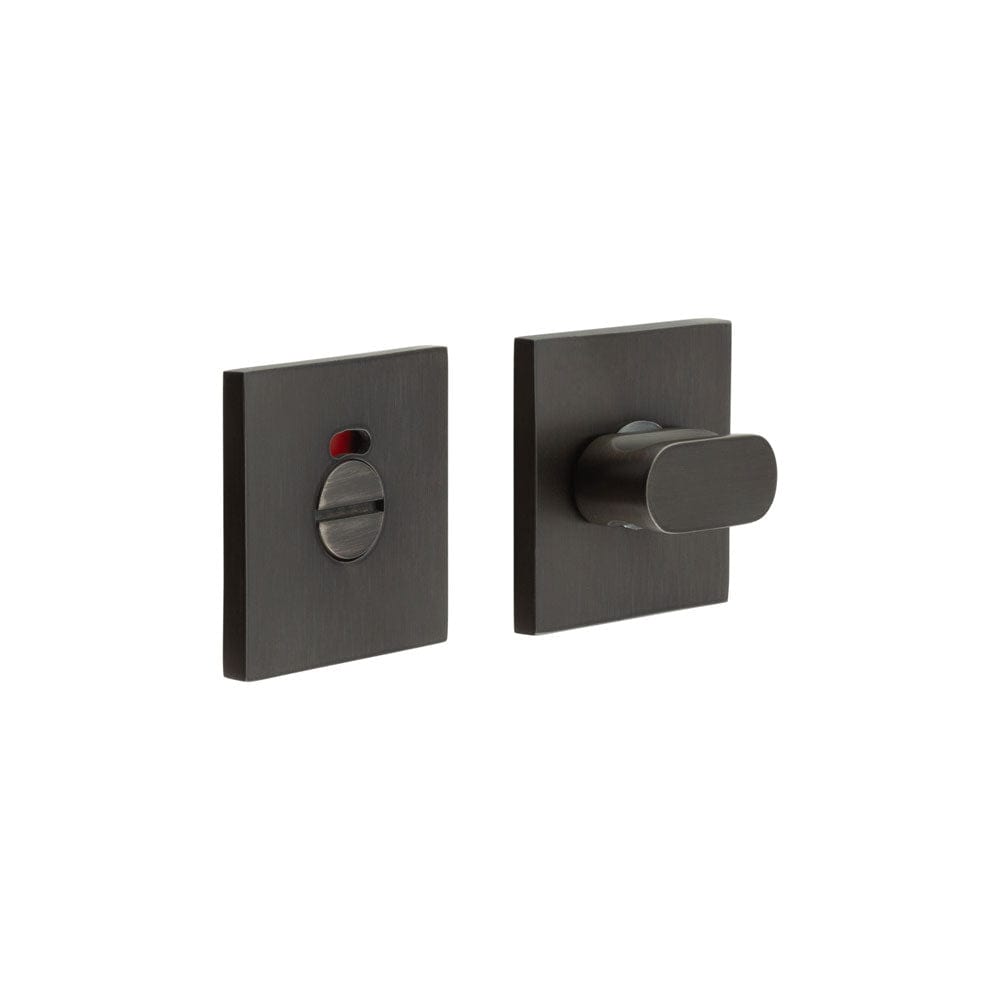 CRES Door Furniture Dark Bronze / Yes CRES - CR-801 Dark Bronze Thumb Turn & Lock Square Rose w/ Indicator
