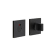CRES Door Furniture Black / Yes CRES - CR-802 Black Thumb Turn & Lock Square Rose w/ Indicator