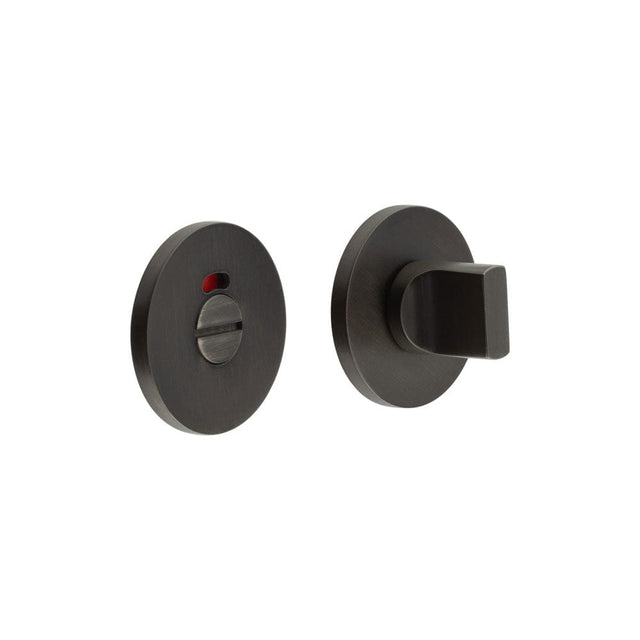 CRES Door Furniture Dark Bronze / Yes CRES - CR-802 Dark Bronze Thumb Turn & Lock Round Rose w/ Indicator