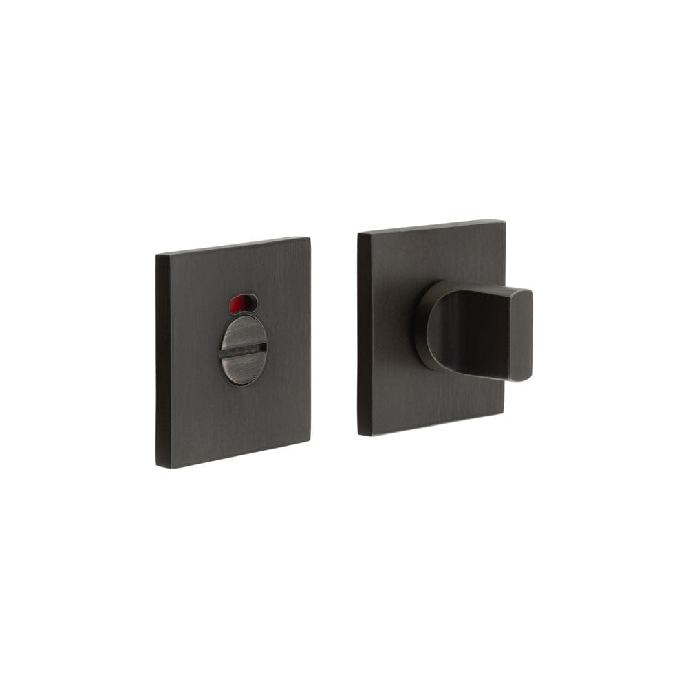 CRES Door Furniture Dark Bronze / Yes CRES - CR-802 Dark Bronze Thumb Turn & Lock Square Rose w/ Indicator
