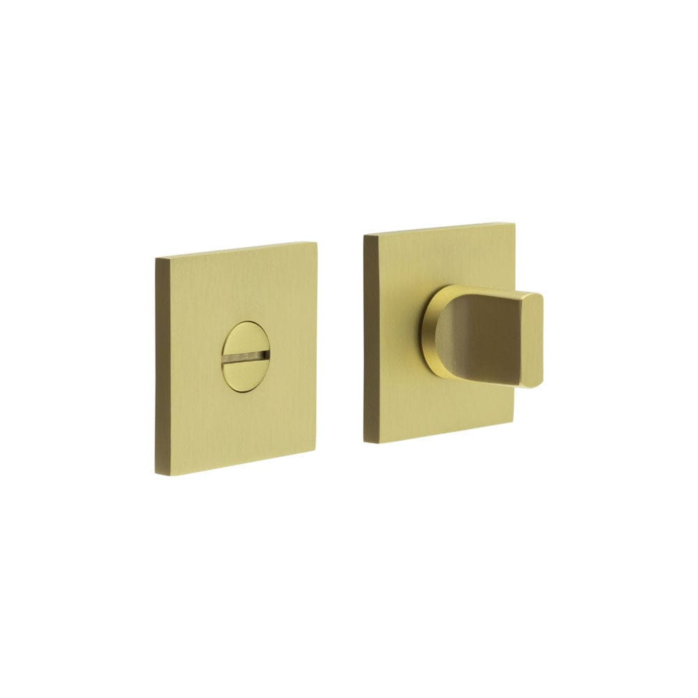 CRES Door Furniture Satin Brass / No CRES - CR-802 Satin Brass Thumb Turn & Lock Square Rose