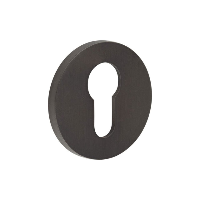 CRES Door Furniture Dark Bronze / Euro Profile Escutcheons CRES - CR-S10 Dark Bronze Euro Keyway Round Rose Escutcheon