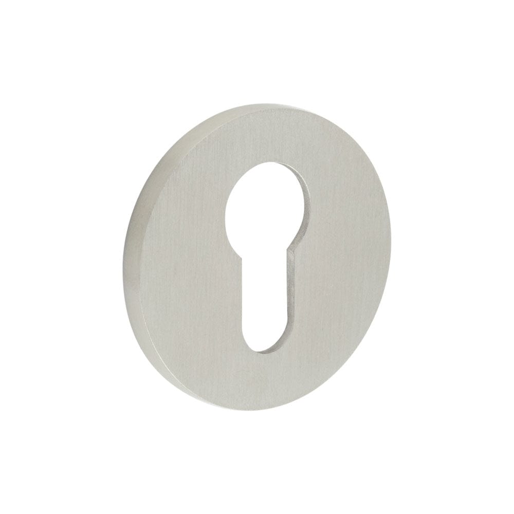 CRES Door Furniture Satin Stainless Steel / Euro Profile Escutcheons CRES - CR-S10 Satin Stainless Steel Euro Keyway Round Rose Escutcheon