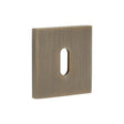 CRES Door Furniture Antique Brass / Mortice Key Profile Escutcheons CRES - CR-T10 Antique Brass Standard Keyway Square Rose Escutcheon