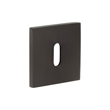 CRES Door Furniture Dark Bronze / Mortice Key Profile Escutcheons CRES - CR-T10 Dark Bronze Standard Keyway Square Rose Escutcheon