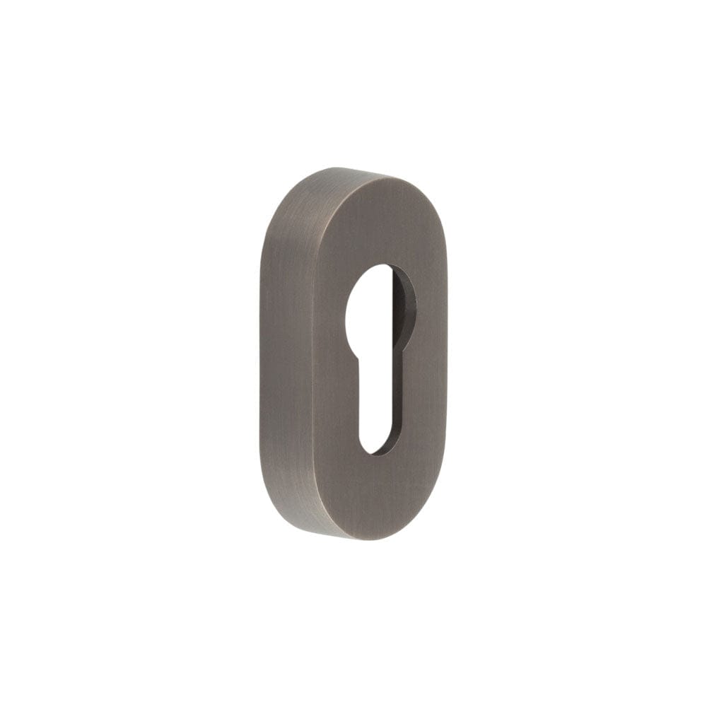 CRES Door Furniture Dark Bronze / Euro Profile Escutcheons CRES - Oval Dark Bronze Euro Escutcheon