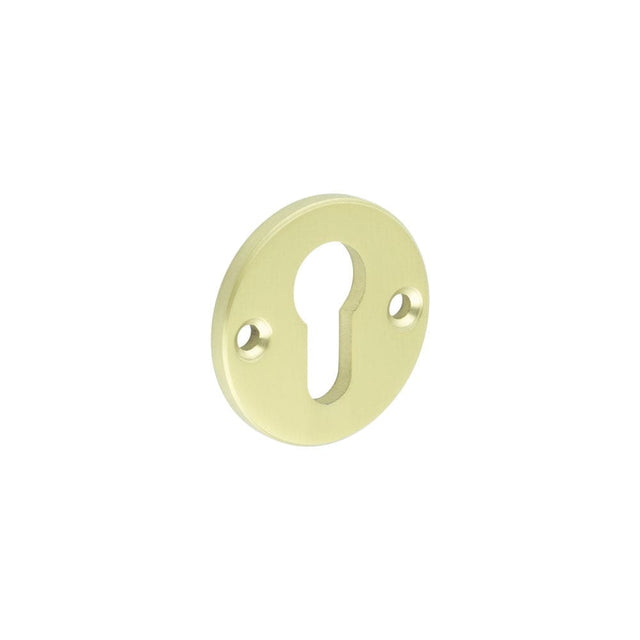 CRES Door Furniture Satin Brass / Euro Profile Escutcheons CRES - Satin Brass Euro Escutcheon Face Fixed