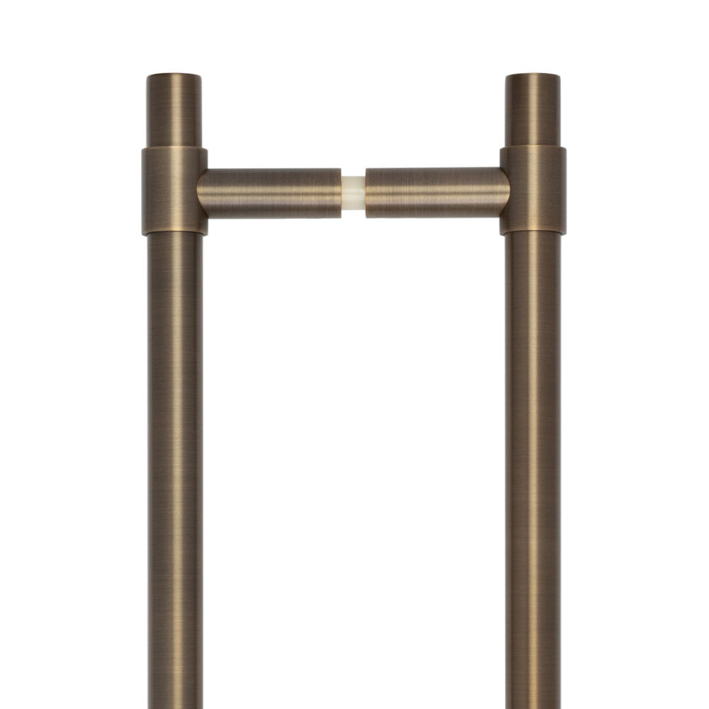 High quality image of CRES - 425mm Back to Back Antique Brass T-Bar Pull Handle Sku. CRES3001ABB2B