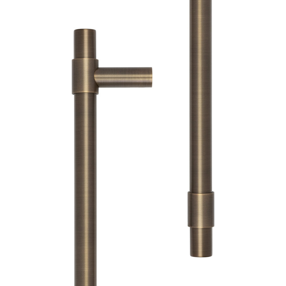 High quality image of CRES - 425mm Face Fix Antique Brass T-Bar Pull Handle Sku. CRES3001ABFF