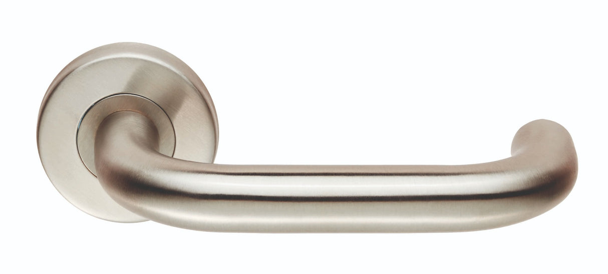 High quality image of Eurospec - Safety Lever on Sprung Rose - Bright Stainless Steel | Sku. csl1190bss-201 | Trade Door Handles.