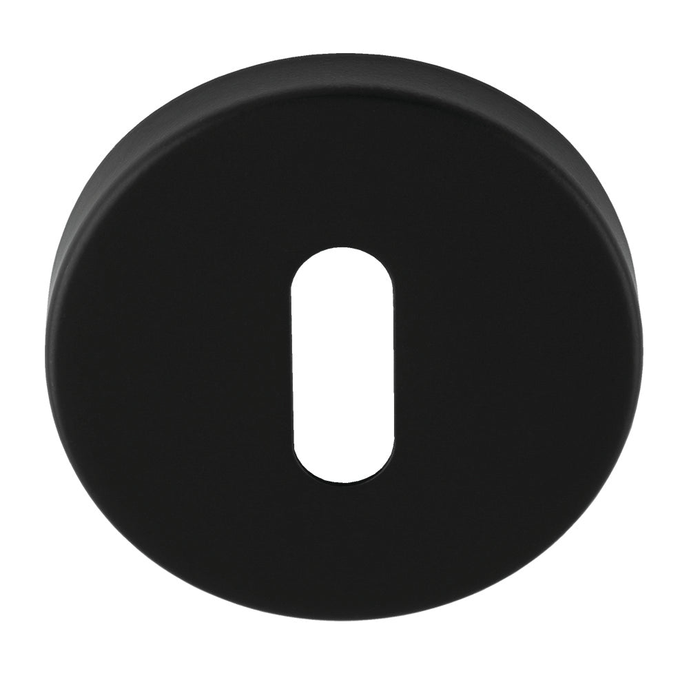 High quality image of Eurospec - Standard Lock Escutcheon - Matt Black | Sku. csp1005mb | Trade Door Handles.