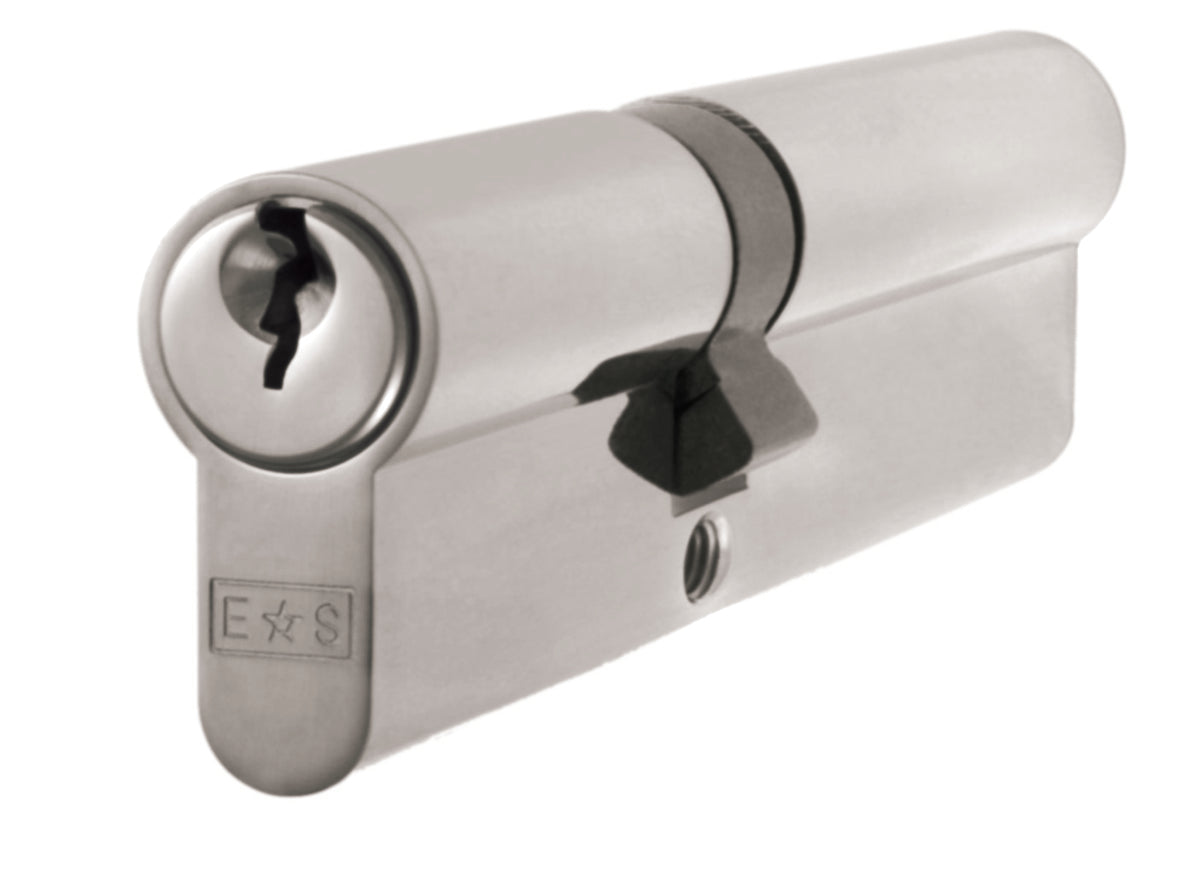 High quality image of Eurospec - Offset Euro Double Cylinder - Satin Chrome | Sku. cya7124060sc | Trade Door Handles.