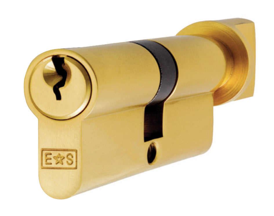 High quality image of Eurospec - Euro Cylinder and Turn - Polished Brass | Sku. cya71370pb | Trade Door Handles.
